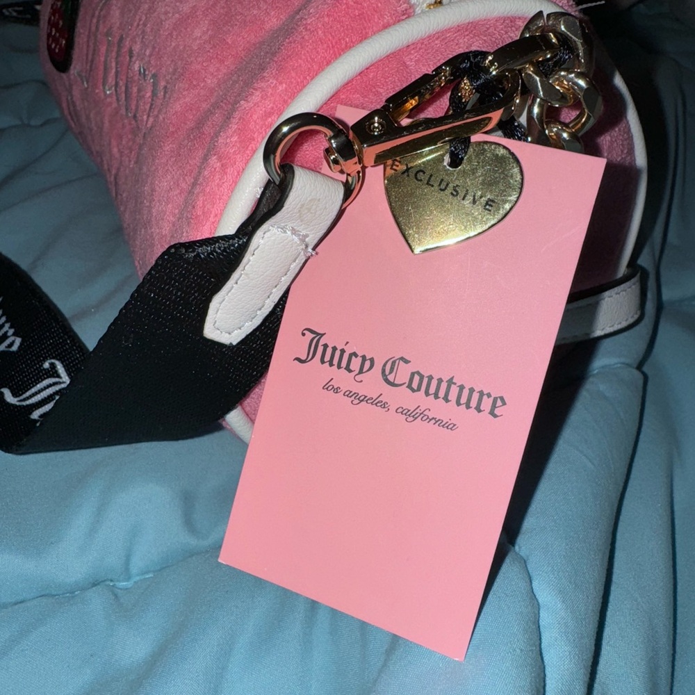 NWT Juicy Couture Pink Lemonade Sweet Juicy Barrel Bag - Picture 4 of 5